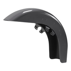HR3 Gauntlet Gray Metallic Motorcycle 18" Wide Tire Front Mudguard Fender For Harley Touring Models 2014-2023