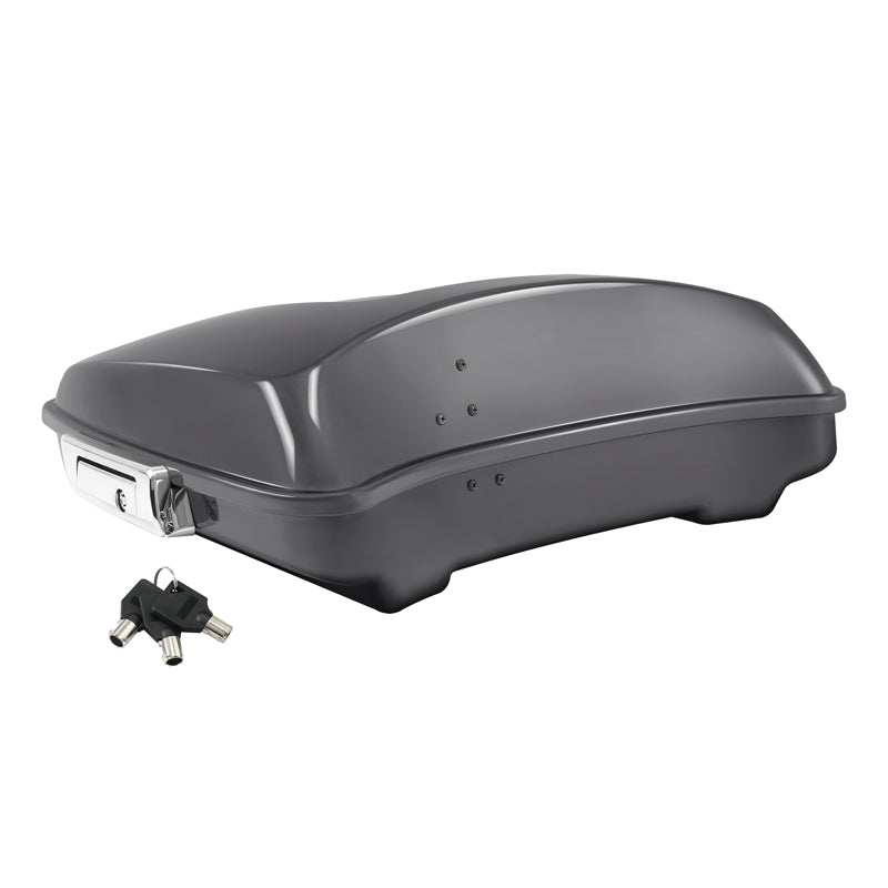 HR3 Gauntlet Gray Metallic 5.5" Razor Style Touring Trunk Luggage For 14-24 Touring