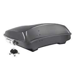 HR3 Gauntlet Gray Metallic 5.5" Razor Style Touring Trunk Luggage For 14-24 Touring