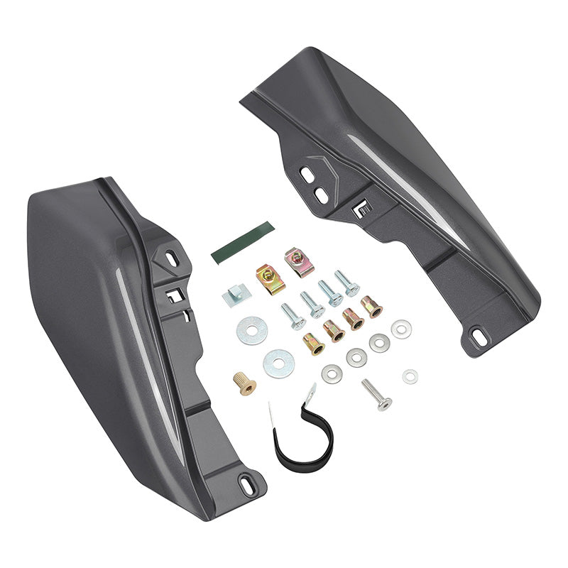 HR3 Gauntlet Gray Metallic Mid-Frame Air Deflectors For Harley Touring and Trike Models 09-24