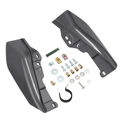 HR3 Gauntlet Gray Metallic Mid-Frame Air Deflectors For Harley Touring and Trike Models 09-24