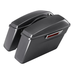 HR3 Gauntlet Gray Metallic Hard Saddlebags (Regular) For 14-23 Harley Touring