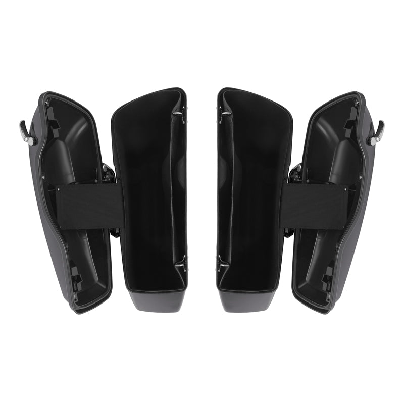 HR3 Gauntlet Gray Metallic Hard Saddlebags (Regular) For 14-23 Harley Touring