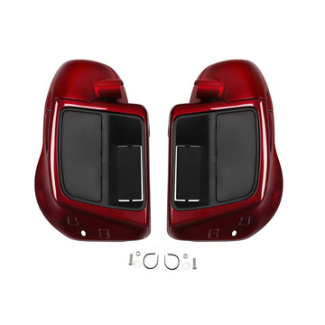 HR3 Velocity Red Sunglo 2016S Vented Lower Fairing Kit With 6.5" Speaker Pods For Harley Touring models 2014-2024