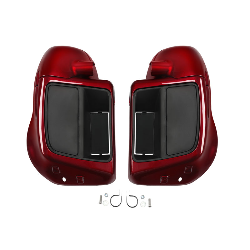 HR3 Velocity Red Sunglo 2016S Vented Lower Fairing Kit With 6.5" Speaker Pods For Harley Touring models 2014-2024