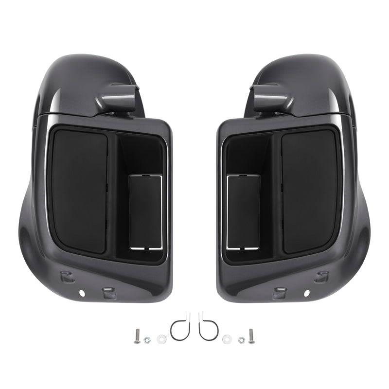 HR3 Gauntlet Gray Metallic Vented Lower Fairing Kit For Harley Touring models 2014-2024