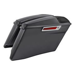 HR3 Gauntlet Gray Metallic CVO Stretched Saddlebags with Speaker Lids For 14-23 Harley Touring