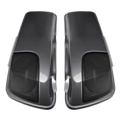 HR3 Gauntlet Gray Metallic CVO Stretched Saddlebags with Speaker Lids For 14-23 Harley Touring