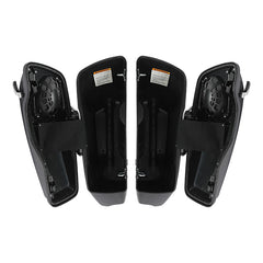 HR3 Gauntlet Gray Metallic CVO Stretched Saddlebags with Speaker Lids For 14-23 Harley Touring