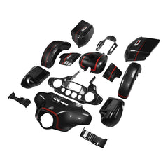 HR3 Dark Alloy / Black Denim Complete Body Fairing Kit For Harley CVO Street Glide FLHXSE 14-23