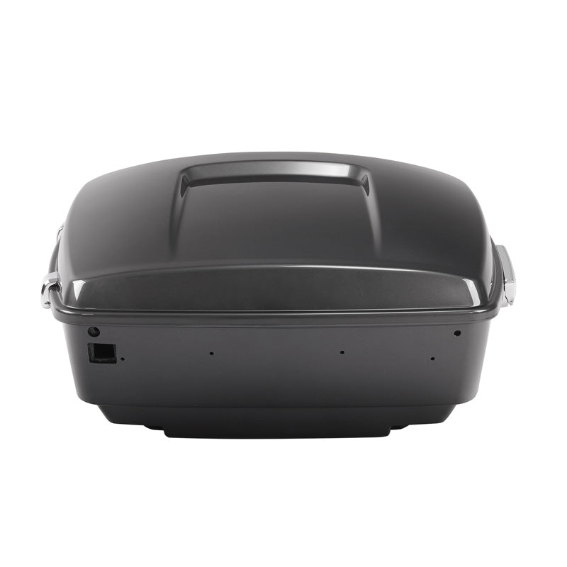HR3 Gauntlet Gray Metallic King Size Touring Trunk Luggage with Speaker Cut Outs For 14-24 Harley Touring