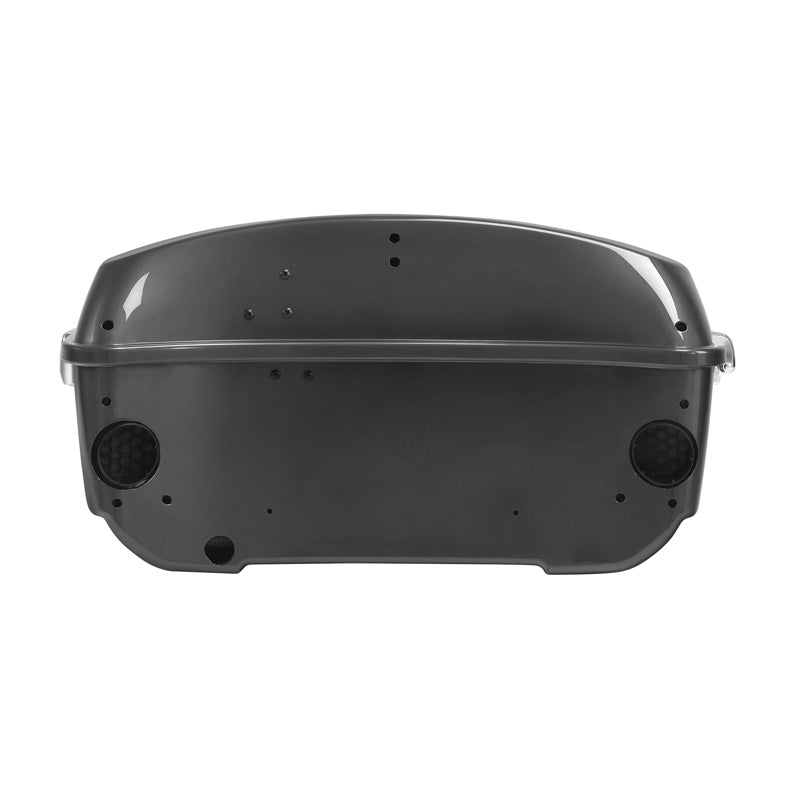 HR3 Gauntlet Gray Metallic King Size Touring Trunk Luggage with Speaker Cut Outs For 14-24 Harley Touring