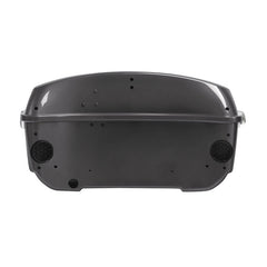HR3 Gauntlet Gray Metallic King Size Touring Trunk Luggage with Speaker Cut Outs For 14-24 Harley Touring
