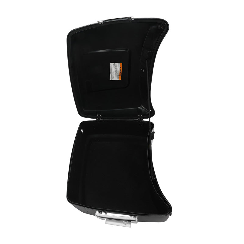 HR3 Gauntlet Gray Metallic King Size Touring Trunk Luggage with Speaker Cut Outs For 14-24 Harley Touring
