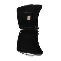 HR3 Gauntlet Gray Metallic King Size Touring Trunk Luggage with Speaker Cut Outs For 14-24 Harley Touring
