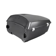 HR3 Gauntlet Gray Metallic King Size Touring Trunk Luggage with Speaker Cut Outs For 14-24 Harley Touring