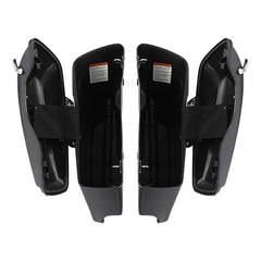HR3 Gauntlet Gray Metallic 5" Stretched Extended Saddlebags For Harley Touring 2014-2022