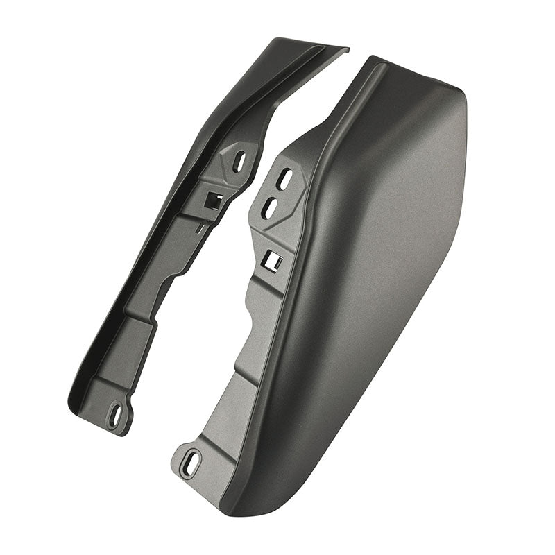 HR3 Charcoal Denim / Black Denim Mid-Frame Air Deflectors For Harley Touring and Trike Models 09-24