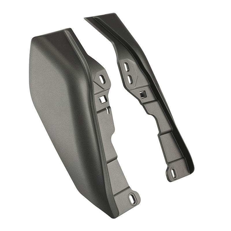 HR3 Charcoal Denim / Black Denim Mid-Frame Air Deflectors For Harley Touring and Trike Models 09-24