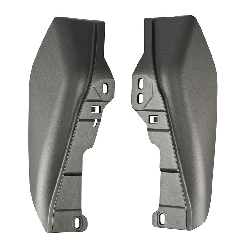 HR3 Charcoal Denim / Black Denim Mid-Frame Air Deflectors For Harley Touring and Trike Models 09-24