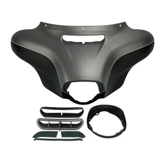 HR3 Charcoal Denim  / Black Denim Outer Batwing Fairing Cowl Upper 2017 ELECTRA GLIDE ULTRA LIMITED(FLHTK)