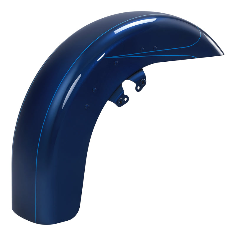 HR3 Superior Blue 2015S Motorcycle 18" Wide Tire Front Mudguard Fender For Harley Touring Models 2014-2023