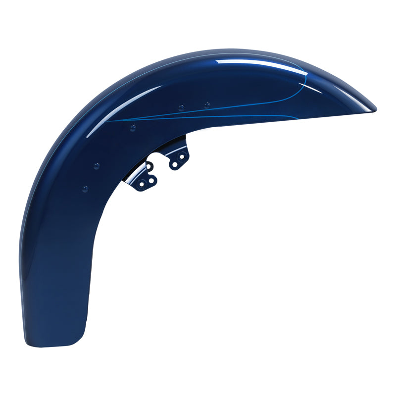 HR3 Superior Blue 2015S Motorcycle 18" Wide Tire Front Mudguard Fender For Harley Touring Models 2014-2023