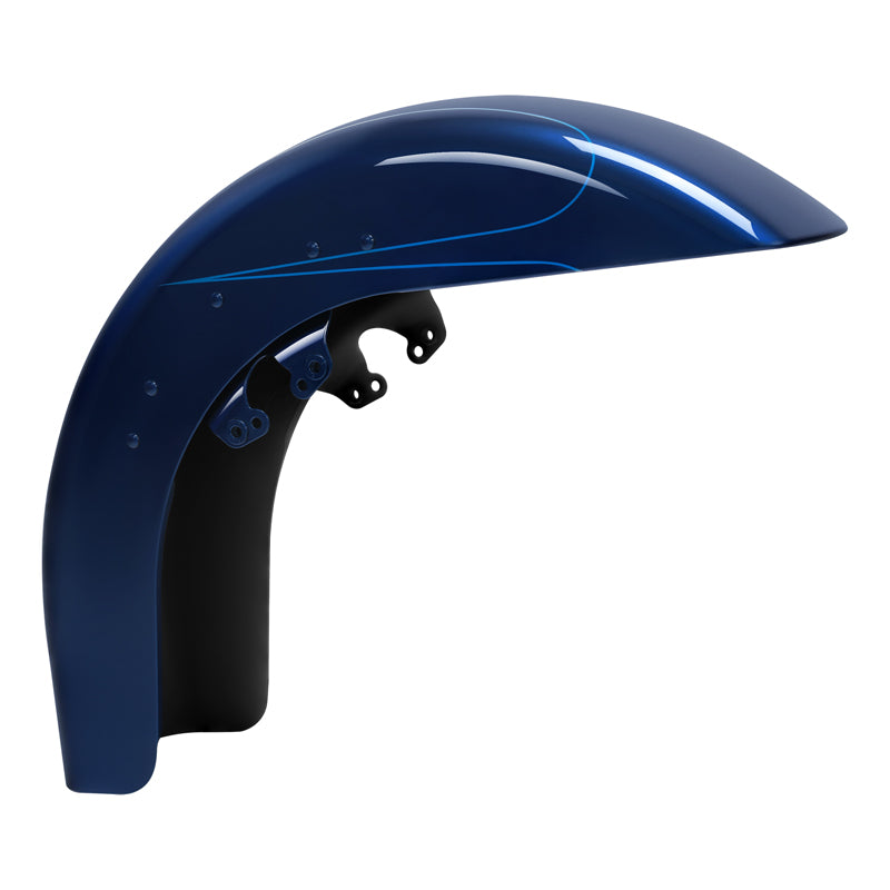 HR3 Superior Blue 2015S Motorcycle 18" Wide Tire Front Mudguard Fender For Harley Touring Models 2014-2023