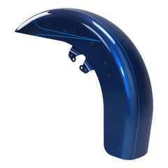 HR3 Superior Blue 2015S Motorcycle 18" Wide Tire Front Mudguard Fender For Harley Touring Models 2014-2023