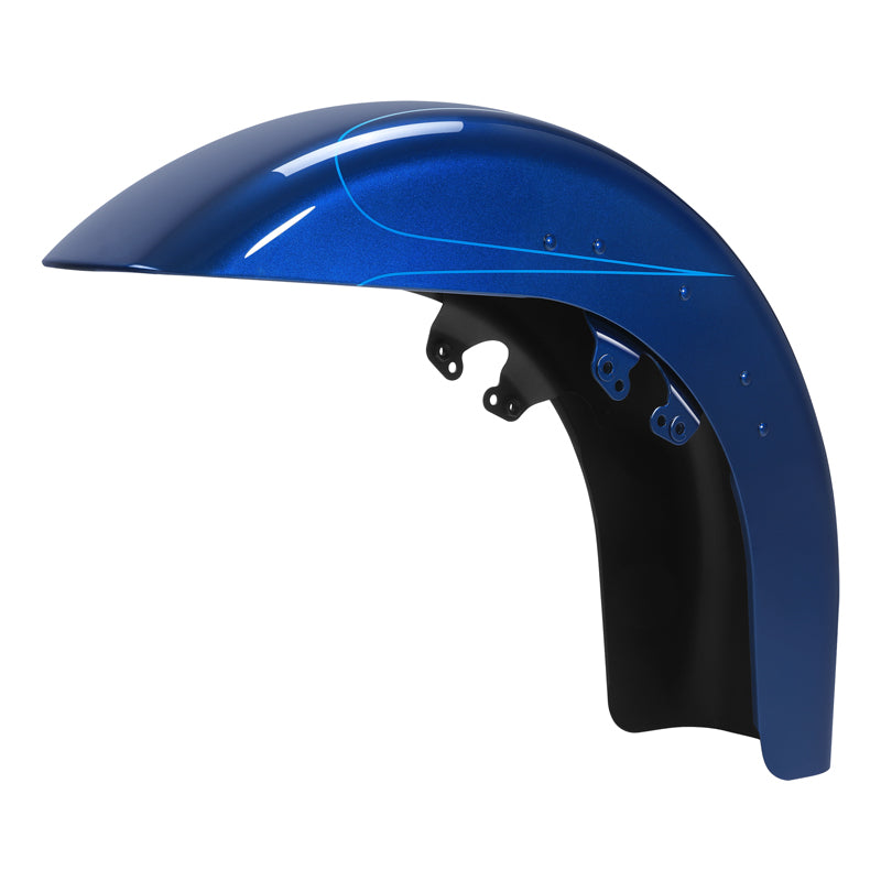 HR3 Superior Blue 2015S Motorcycle 18" Wide Tire Front Mudguard Fender For Harley Touring Models 2014-2023