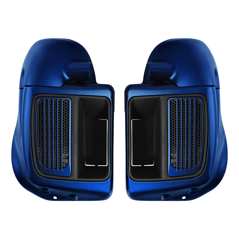 HR3 Superior Blue Vented Lower Fairing Kit For Harley Touring Models 2014-2023 (Fits water-cooled models)