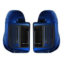 HR3 Superior Blue Vented Lower Fairing Kit For Harley Touring Models 2014-2023 (Fits water-cooled models)