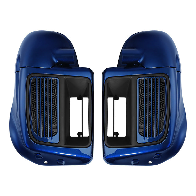 HR3 Superior Blue Vented Lower Fairing Kit For Harley Touring Models 2014-2023 (Fits water-cooled models)