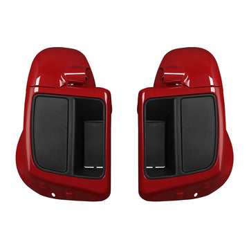 HR3 Billiard Red/Vivid Black Vented Lower Fairing Kit With 6.5" Speaker Pods For Harley Touring models 2014-2024