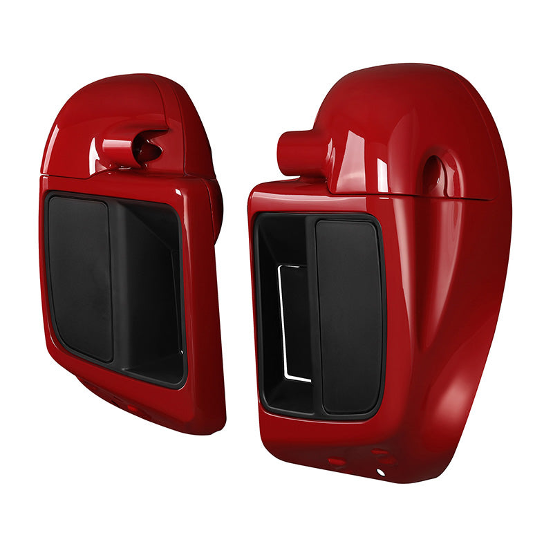 HR3 Billiard Red/Vivid Black Vented Lower Fairing Kit With 6.5" Speaker Pods For Harley Touring models 2014-2024