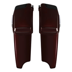 HR3 Midnight Crimson CVO Stretched Saddlebags with Speaker Lids For 14-23 Harley Touring