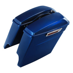 HR3 Superior Blue 2015S 5" Stretched Extended Saddlebags For Harley Touring 2014-2022