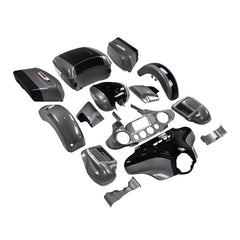 HR3 Gauntlet Gray Metallic / Vivid Black Complete Body Fairing Kit For Harley Ultra Limited FLHTK 14-23