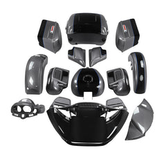 HR3 Gauntlet Gray Metallic / Vivid Black Complete Body Fairing Kit For Harley Road Glide Limited FLTRK 15-23