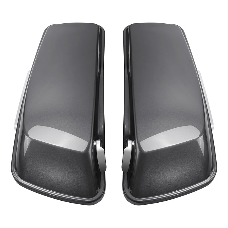 HR3 Gauntlet Gray Metallic / Vivid Black Hard Saddlebags (Regular) For 14-23 Harley Touring