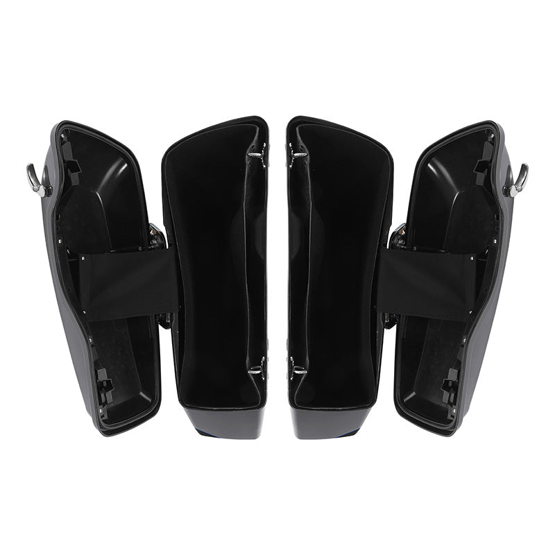HR3 Gauntlet Gray Metallic / Vivid Black Hard Saddlebags (Regular) For 14-23 Harley Touring