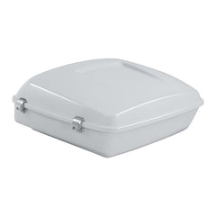 HR3 Stone Washed White Pearl 10.7" Chopped StyleTouring Trunk Luggage For 14-24 Harley Touring