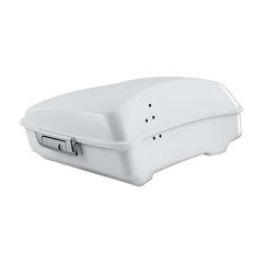 HR3 Stone Washed White Pearl 10.7" Chopped StyleTouring Trunk Luggage For 14-24 Harley Touring