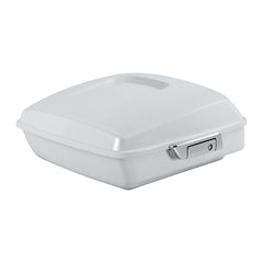 HR3 Stone Washed White Pearl 10.7" Chopped StyleTouring Trunk Luggage For 14-24 Harley Touring