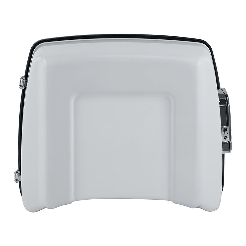 HR3 Stone Washed White Pearl 10.7" Chopped StyleTouring Trunk Luggage For 14-24 Harley Touring