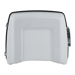 HR3 Stone Washed White Pearl 10.7" Chopped StyleTouring Trunk Luggage For 14-24 Harley Touring