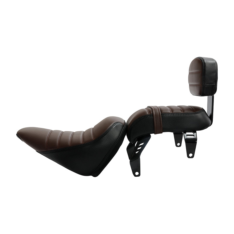 C.C. RIDER Indian Scout 2 Piece 2 Up Seat Driver Passenger Seat With Backrest For Scout Bobber Sixty Scout Bobber ABS, 2018-2024