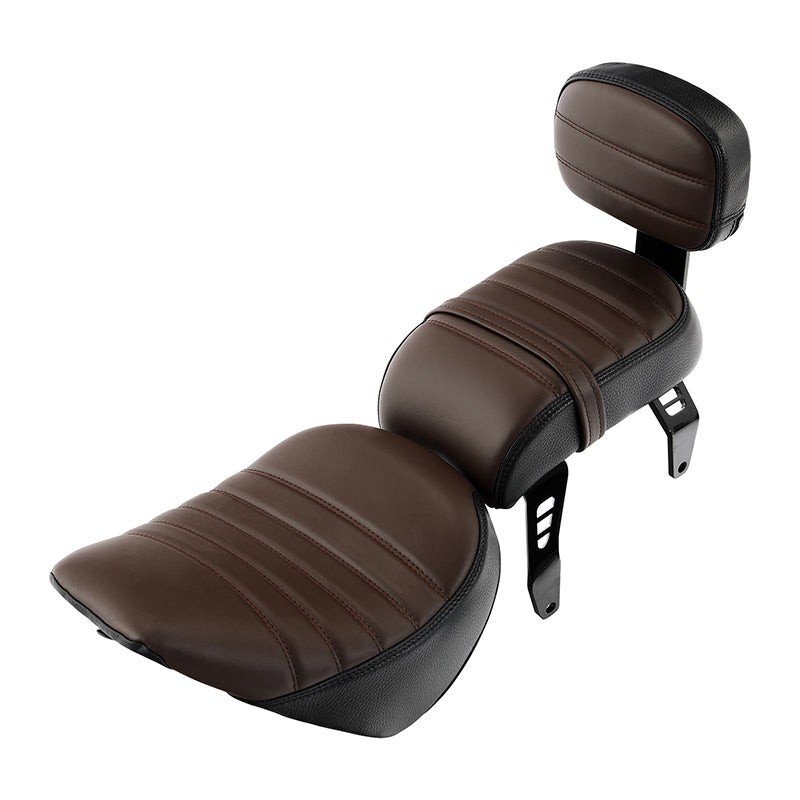 C.C. RIDER Indian Scout 2 Piece 2 Up Seat Driver Passenger Seat With Backrest For Scout Bobber Sixty Scout Bobber ABS, 2018-2024