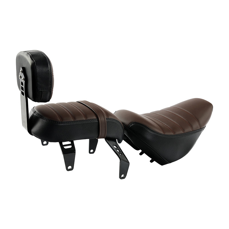 C.C. RIDER Indian Scout 2 Piece 2 Up Seat Driver Passenger Seat With Backrest For Scout Bobber Sixty Scout Bobber ABS, 2018-2024