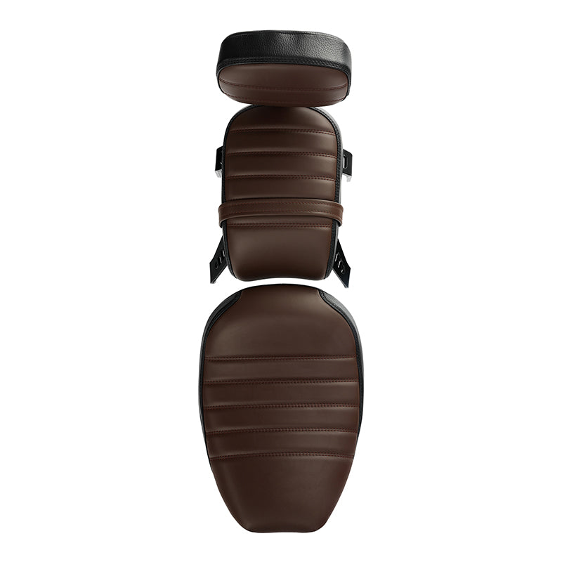 C.C. RIDER Indian Scout 2 Piece 2 Up Seat Driver Passenger Seat With Backrest For Scout Bobber Sixty Scout Bobber ABS, 2018-2024